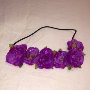 Floral elastic headband for Coachella